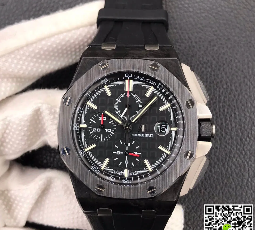 Audemars Piguet Royal Oak Offshore 26405CE.OO.A002CA.01 JF Factory 1:1 Best Edition Replica Watch V2 Black Strap